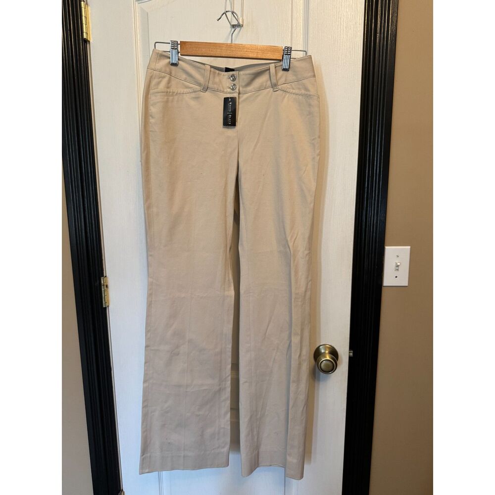 White House Black Market Modern Boot Twill Khaki Pants